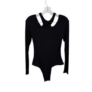 7 For All Mankind Ribbed Long Sleeve High Neck Bodysuit Size Large